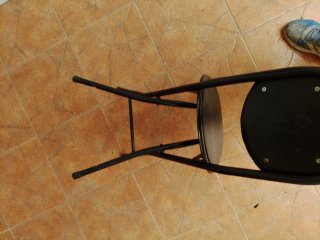 Silla plegable negra