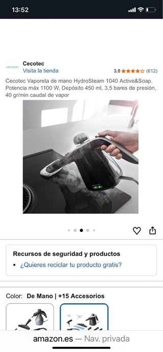 Cecotec Vaporeta HydroSteam 1040