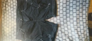 Pantalón corto vaquero negro para hombre
