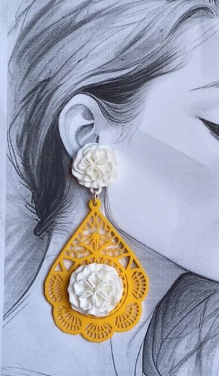 Pendientes flamencos " Raíces " personalizados.