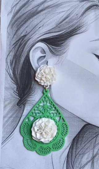 Pendientes flamencos " Raíces " personalizados.