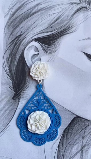 Pendientes flamencos " Raíces " personalizados.