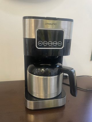 Cafetera Ambianto Negra y Plateada