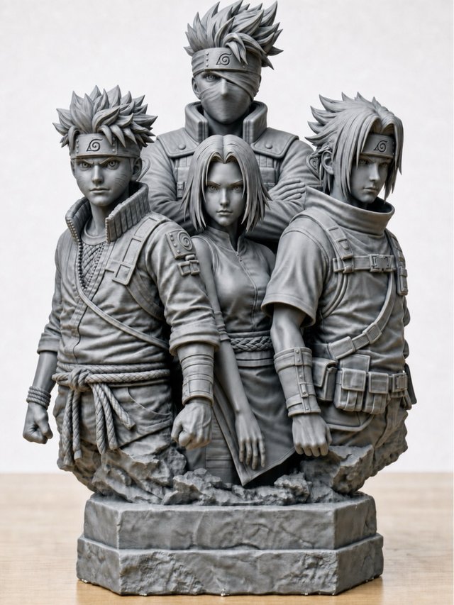 15,6 CM Figura Anime Equipo Ninja