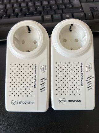 2 Adaptadores PLC Ethernet Movistar APF-250D