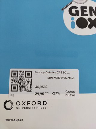 Física y Química 2º ESO - OXFORD - 9780190539863