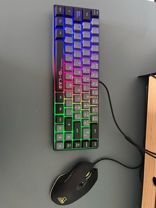 Teclado G-LAB RGB y Ratón Negro