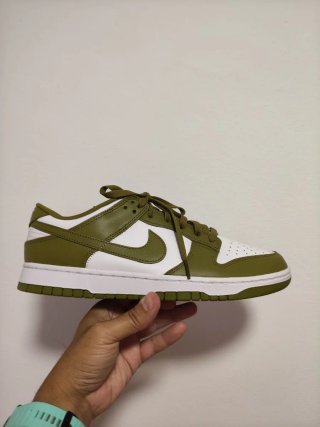 T44,5 Nike Dunk Low Retro  Verde/Blanco
