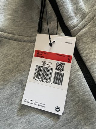 Chaqueta Nike Tech Fleece Talla L Gris