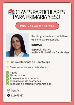 Profesora de matemáticas e inglés