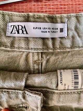 Falda pantalón Zara verde militar