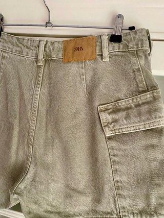 Falda pantalón Zara verde militar