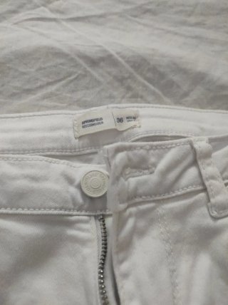 Vaqueros blancos de campana Springfield Talla 38
