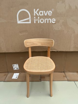 Sedia Romane Kave Home legno faggio rattan