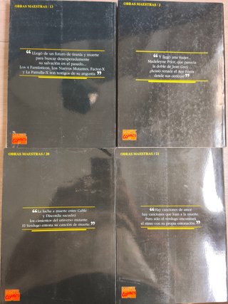 Lote 4 tomos Cómics Obras Maestras Marvel X-Men, 1