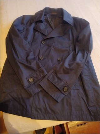 Gabardina Adolfo Domínguez Azul Talla 56