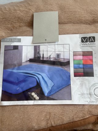 Manta Vialman 240x240 cm Beige/Marrón Nueva