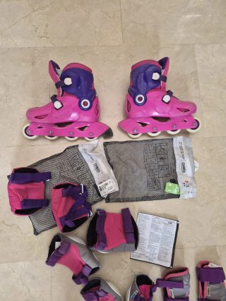 Patines y protectores niña Talla 36-37