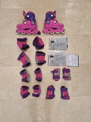 Patines y protectores niña Talla 36-37