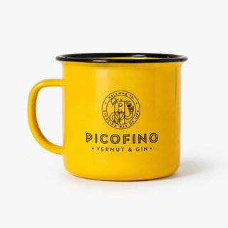 Taza esmaltada amarilla Picofino Vermut & Gin