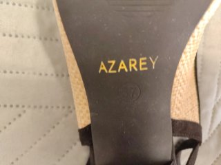Zapatos Azarey Mujer Talla 37 Beige/Negro