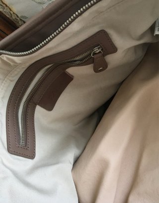 Bolso Zara Piel Marrón XXL