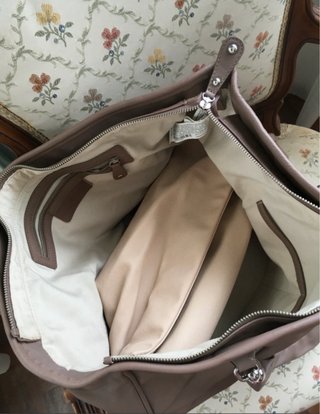 Bolso Zara Piel Marrón XXL