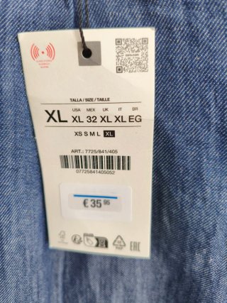 Pantalón vaquero Zara mujer talla XL