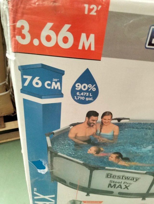 Bestway Piscina Desmontable Tubular Steel 366 x 76