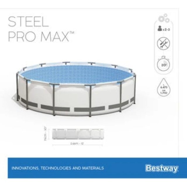 Bestway Piscina Desmontable Tubular Steel 366 x 76