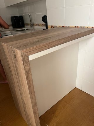 Extensión encimera cocina madera