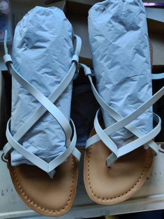 Sandalias Gioseppo Piel Blancas Talla 40