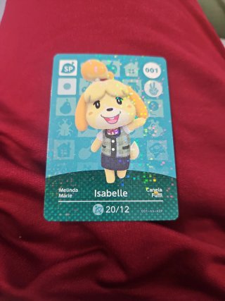 Carta Amiibo Isabelle 001 Nintendo