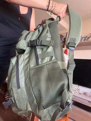 Mochila Táctica Verde con Bandera Española