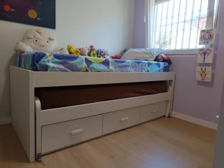 Cama nido blanca con 3 cajones