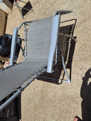 Tumbona plegable gris