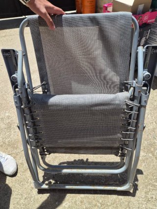 Tumbona plegable gris