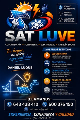 Servicios de electricidad, fontanería, clima, etc.