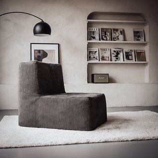 Puff Cama Plegable XXL Pana Gris