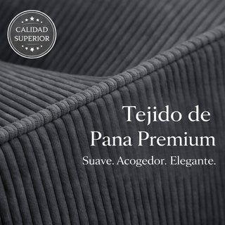Puff Cama Plegable XXL Pana Gris