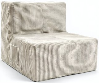 Puff Cama Plegable XXL Pana Gris
