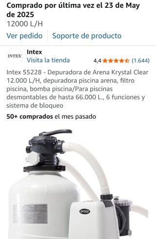 Depuradora Intex SX3200 Escalera Intex