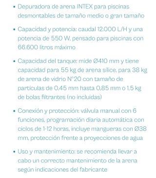 Depuradora Intex SX3200 Escalera Intex