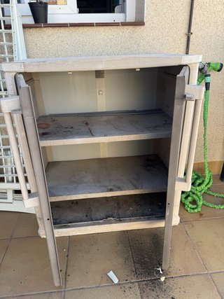 Armario Resina Terraza Beige/Gris