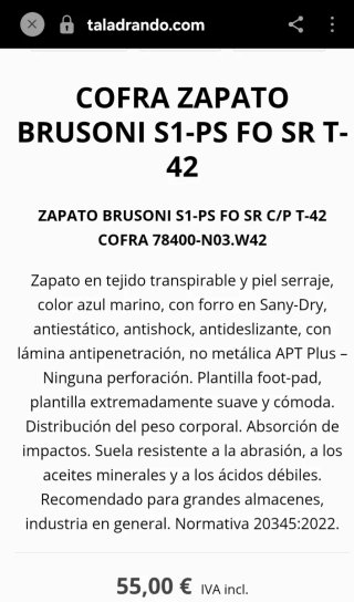 Zapatos de trabajo negros y azules