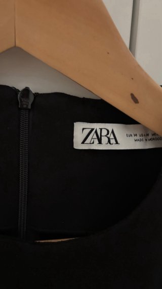 Top Zara negro fruncido talla M tirantes
