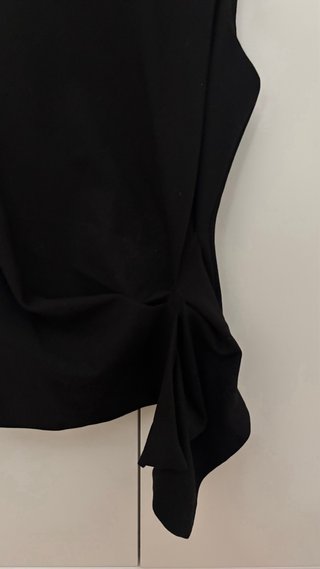 Top Zara negro fruncido talla M tirantes