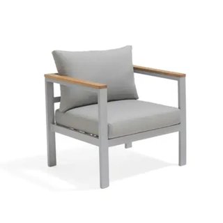 Conjunto de jardín en aluminio y madera Bergamo