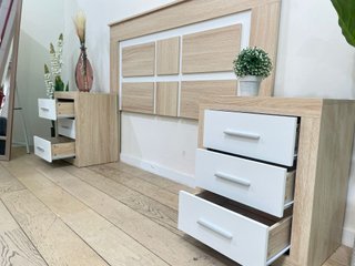 Dormitorio: Cabecero + 2 Mesitas