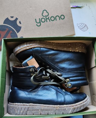 Botines Yokono Piel Negros Talla 40